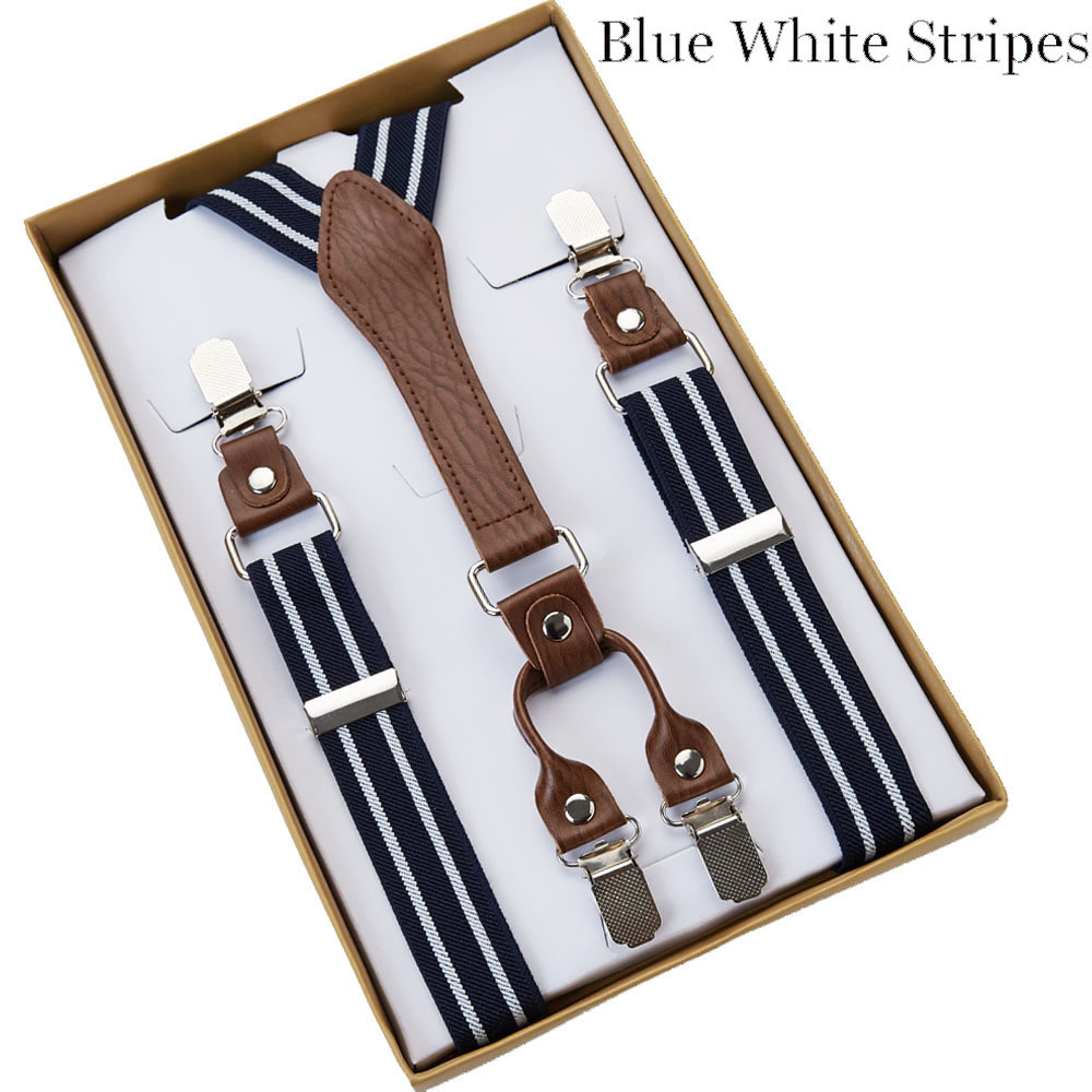 4 Clip Men's Suspenders Men Braces Supports tirantes For Women Elastic Adjustable Pants Straps Clothing 201028