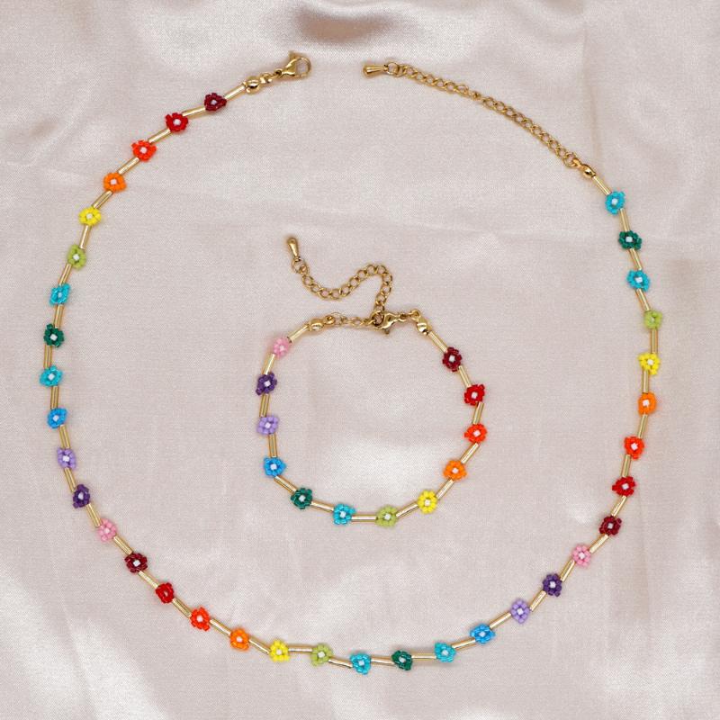 Earrings & Necklace Go2BoHo Fashion Jewelry Set Rainbow Miyuki Seed Bead Handmade Woven Daisy Flower Lobster Clasp Bracelet & For Women, Silver
Earrings & Necklace Go2BoHo Fashion Jewelry Set Rainbow Miyuki Seed Bead Handmade Woven Daisy Flower Lobster Clasp Bracelet & For Women, Silver
