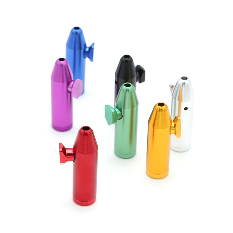 2.12 Inches Matt Finish Contain 3g Snuff Bullet Pipe Aluminum Metal Snuff Snorter Smoking Pipes Portable Colorful Gift
2.12 Inches Matt Finish Contain 3g Snuff Bullet Pipe Aluminum Metal Snuff Snorter Smoking Pipes Portable Colorful Gift