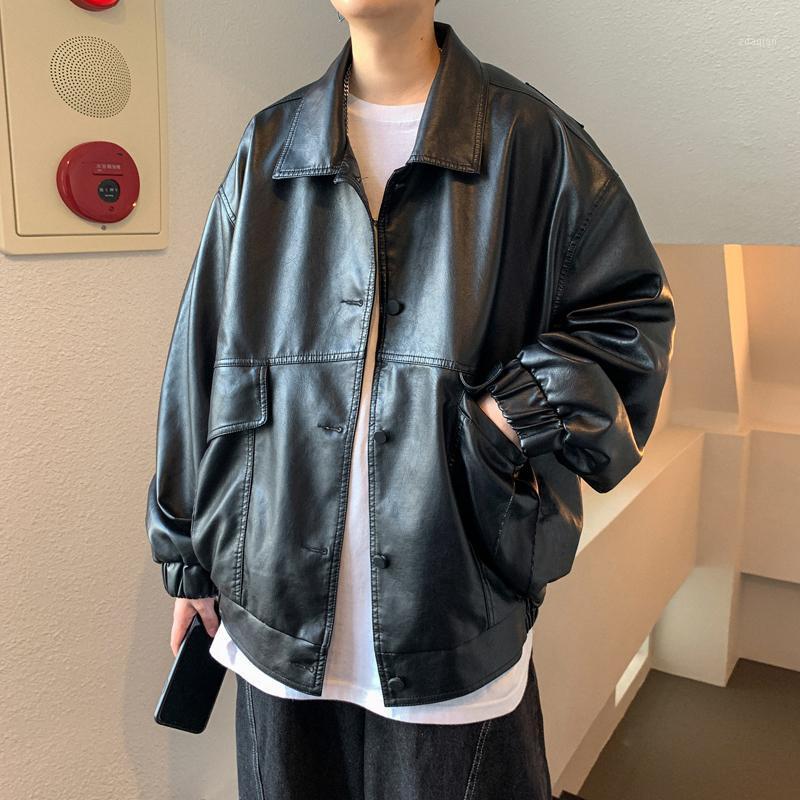 2020 Spring And Autumn New Retro Badge Loose Leather Fashion Casual Solid Single Breasted Multi Pocket Jacket Black -XL jaket1 
2020 Spring And Autumn New Retro Badge Loose Leather Fashion Casual Solid Single Breasted Multi Pocket Jacket Black -XL jaket1