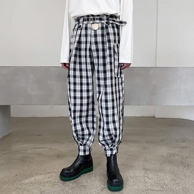 New Male Multi-pocket Vintage Fashion Trousers Men Belt Streetwear Hip Hop Casual Loose Plaid Harem Cargo Pant, 2348
New Male Multi-pocket Vintage Fashion Trousers Men Belt Streetwear Hip Hop Casual Loose Plaid Harem Cargo Pant, 2348