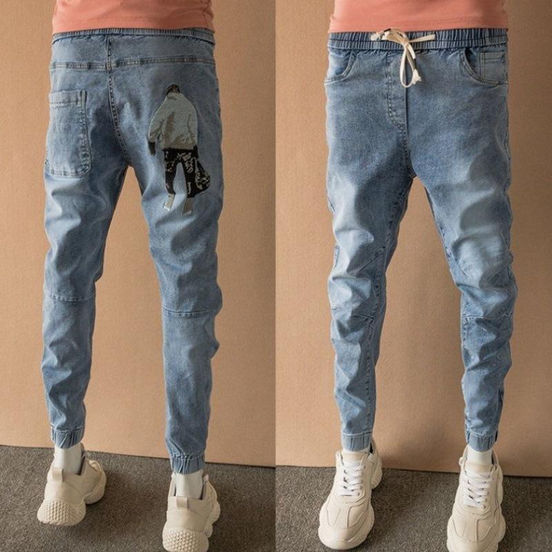 Wholesale 2020 elastic waist guy pants trendy men's slim-fitting Denim jeans male teenagers pencil pants social people trousers, Blue
Wholesale 2020 elastic waist guy pants trendy men's slim-fitting Denim jeans male teenagers pencil pants social people trousers, Blue