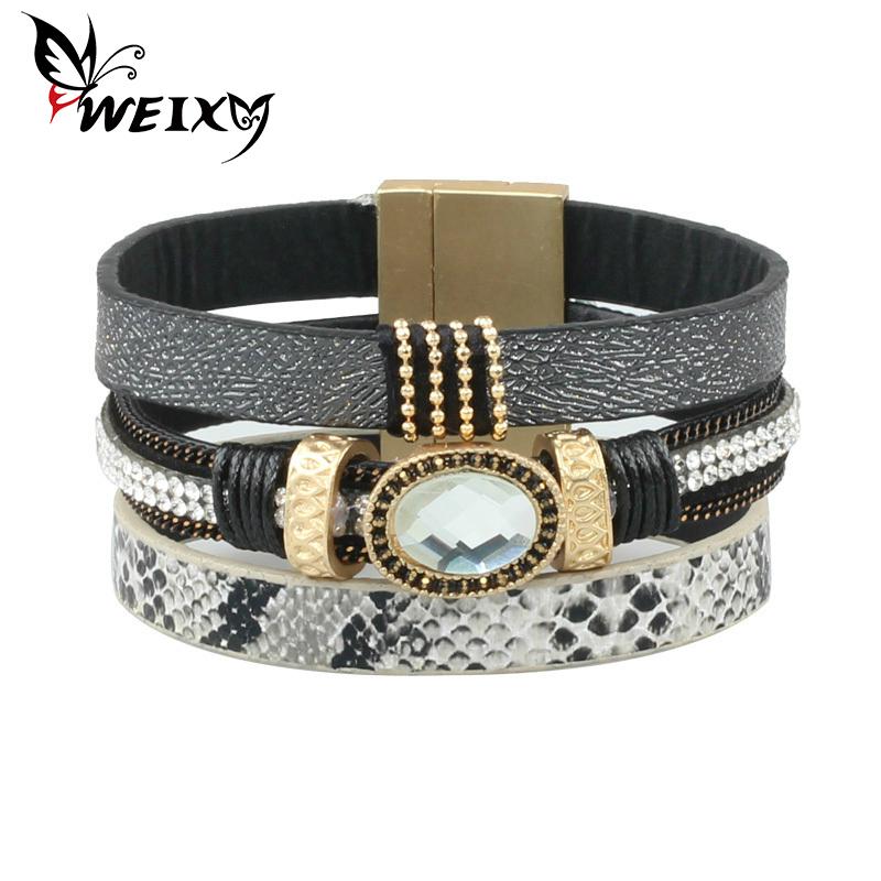 European and American Vintage Multilayer Two-color Leather Rhinestone Bracelets Hot new products Pulseiras&Braceletes
European and American Vintage Multilayer Two-color Leather Rhinestone Bracelets Hot new products Pulseiras&Braceletes