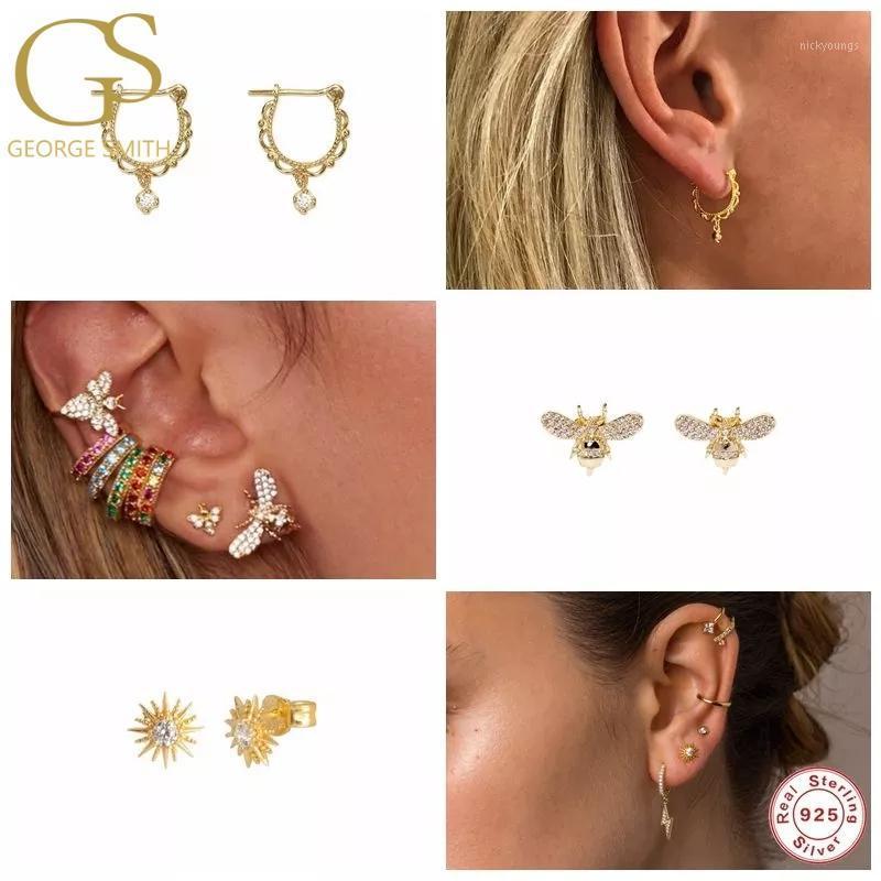 Stud GS S925 Sterling Silver Earrings For Women Cute Mini Earring Zircon Diamond Korean Fashion Fine Jewelry Pendientes1, Golden;silver
Stud GS S925 Sterling Silver Earrings For Women Cute Mini Earring Zircon Diamond Korean Fashion Fine Jewelry Pendientes1, Golden;silver