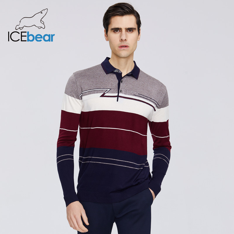 ICEbear new men's spring sweater casual lapel sweater business casual quality men's clothing 1812 201203