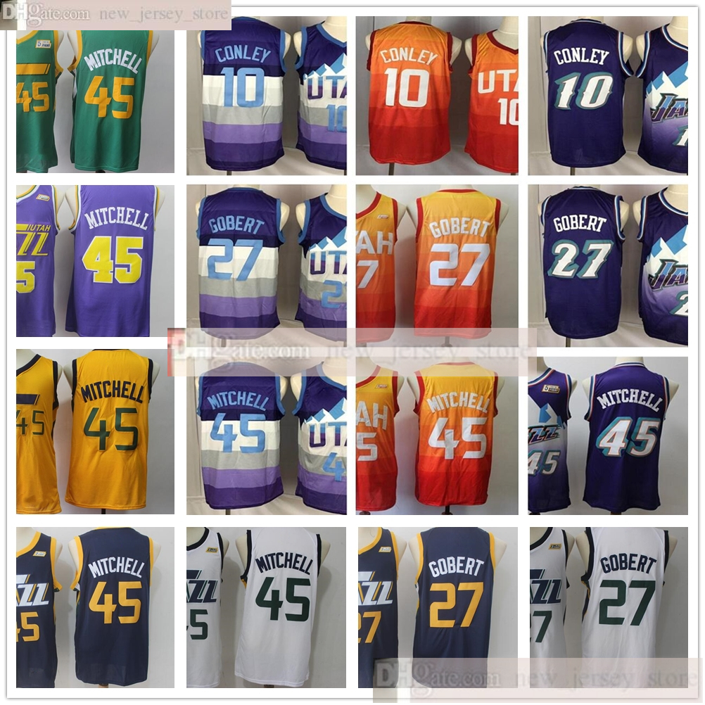 2020 Purple Basketball Donovan 45 Mitchell Jerseys Stitched Rudy 27 Gobert Mike 10 Conley Retro Jersey for Blue White Yellow, As the picture
2020 Purple Basketball Donovan 45 Mitchell Jerseys Stitched Rudy 27 Gobert Mike 10 Conley Retro Jersey for Blue White Yellow, As the picture
