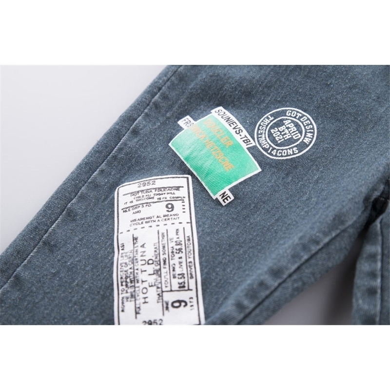 Children Fashion Clothes Suit Spring Kids Boy Girl Letter Hoodies jeans 2Pcs/sets Baby Toddler Clothing Infant Sportswear sets 201127