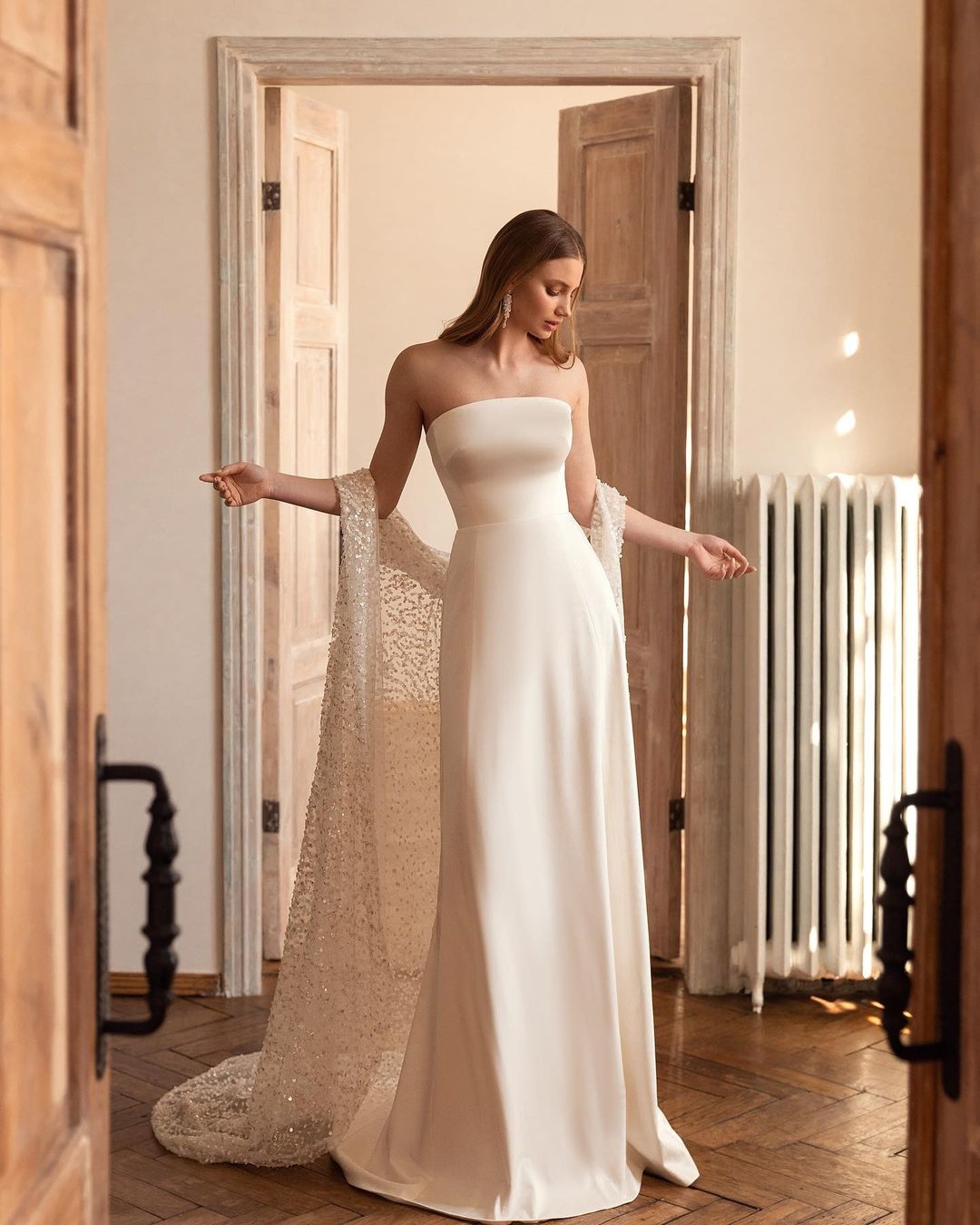 Glamorous Mermaid Evening Dresses With Off-shouder Strapless Two Pieces Suspenders And Jackets Formal Party Prom Dress For Arabic Women Vestidos De No