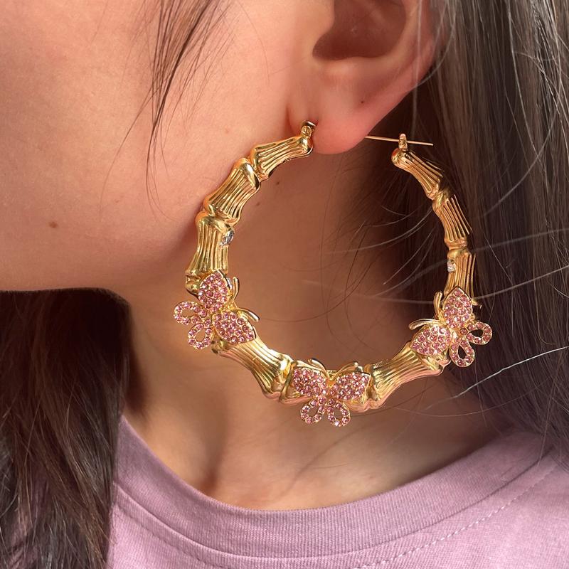 Hoop & Huggie Punk Rock Big Bamboo Earrings Fashion Gold Silver Color Crystal Butterfly Geometric Earring For Women Girl Jewelry 2022, Golden;silver
Hoop & Huggie Punk Rock Big Bamboo Earrings Fashion Gold Silver Color Crystal Butterfly Geometric Earring For Women Girl Jewelry 2022, Golden;silver
