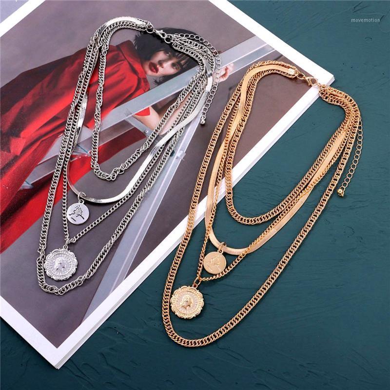 Retro Geometric Portrait Coin Pendant Multi Layered Necklace For Women Vintage Cuban Chunky Thick Chain Choker Necklace Jewelry1
Retro Geometric Portrait Coin Pendant Multi Layered Necklace For Women Vintage Cuban Chunky Thick Chain Choker Necklace Jewelry1