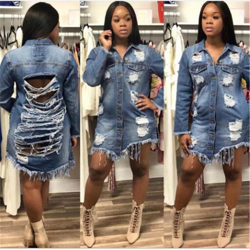 New Destroyed Denim Jacket Ladies Lapel Fall Jackets Women Ripped Casual Womens Jackets And Coats Jeans Jacket, Blue
New Destroyed Denim Jacket Ladies Lapel Fall Jackets Women Ripped Casual Womens Jackets And Coats Jeans Jacket, Blue