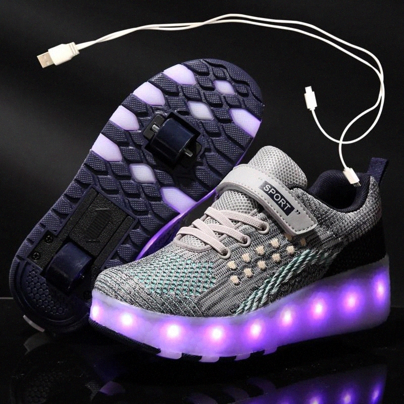 2020 New USB Charge LED Colorful Children Kids Fashion Sneakers with Two Wheels Roller Skate Shoes Boys Girls Shoes 03 #nN9W
2020 New USB Charge LED Colorful Children Kids Fashion Sneakers with Two Wheels Roller Skate Shoes Boys Girls Shoes 03 #nN9W