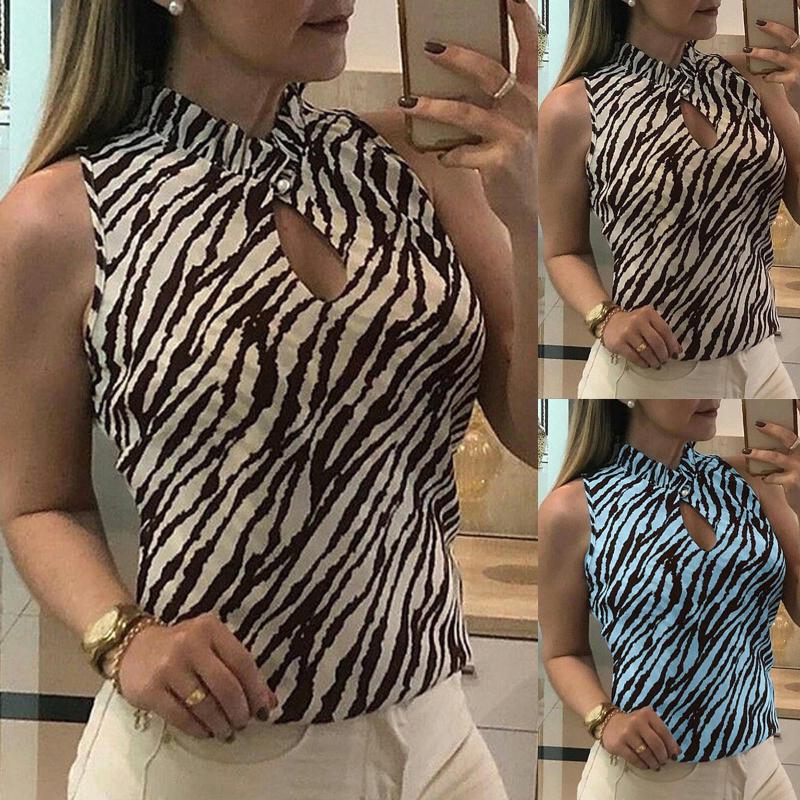 Women Fashion Sleeveless Print Tank Blouse Halter Neck Off Shoulder Vest T-shirt Strap Adjustable Camisole Street Fashion Woman, Kh
Women Fashion Sleeveless Print Tank Blouse Halter Neck Off Shoulder Vest T-shirt Strap Adjustable Camisole Street Fashion Woman, Kh