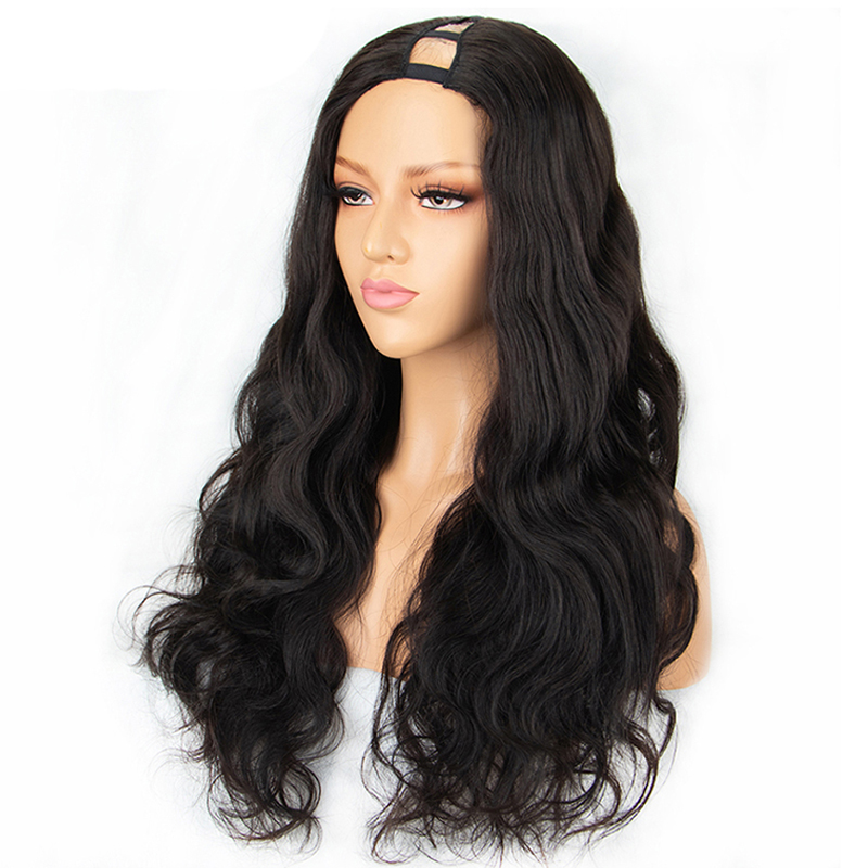 Part Brazilian Body Wave Full Hine Made U Shaped Wig 150% Density Human Hair Wigs For Black Women