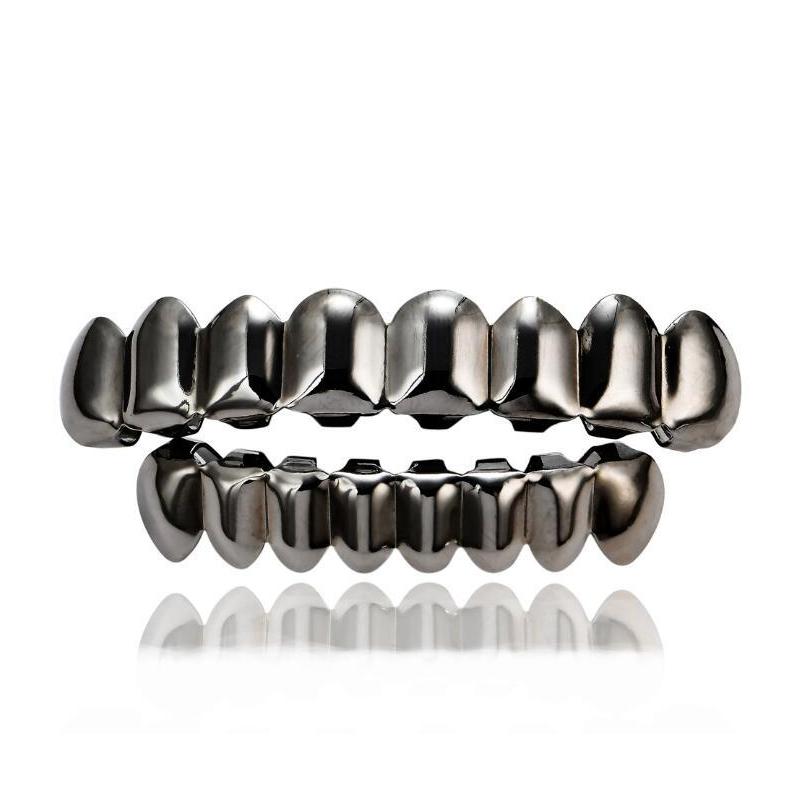 New Teeth Grillz Top Bottom 18K Gold Silvery Color Grills Dental Mouth Hip Hop Fashion Jewelry Rapper Jewelry 6 Styles Xcvcu5125987