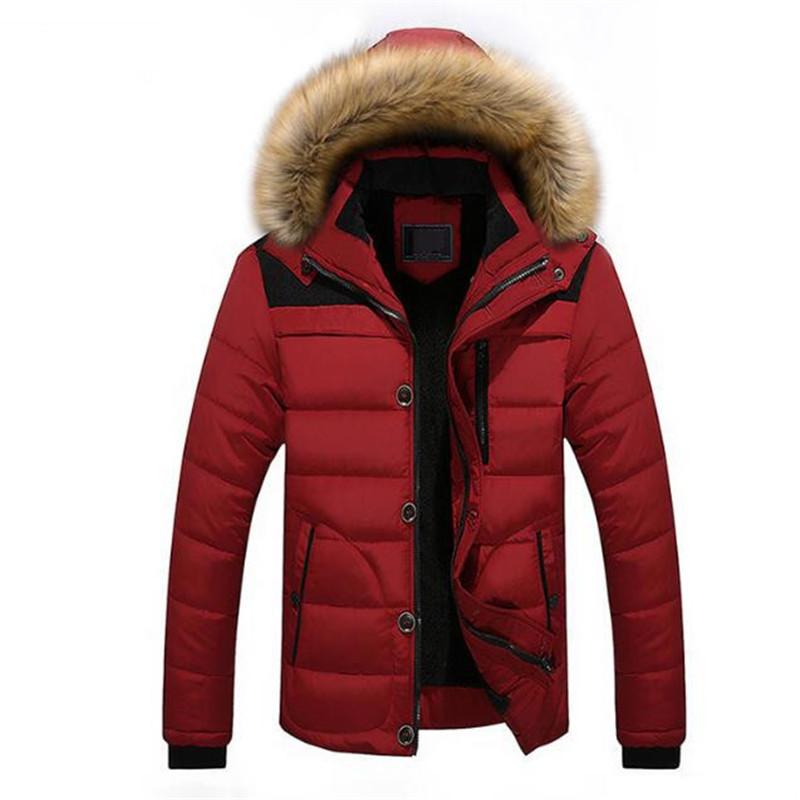 Hot New Winter Padded Coat Men's Plus Velvet Jackets Parka Fur Collar Hooded Male Coats Casual Outerwear Cotton Clothing Men, Red
Hot New Winter Padded Coat Men's Plus Velvet Jackets Parka Fur Collar Hooded Male Coats Casual Outerwear Cotton Clothing Men, Red