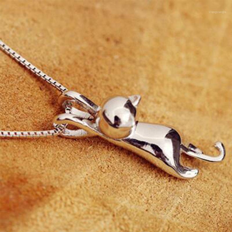 Chains SUMU 925 Sterling Silver Necklace Cute Cat Animal Pendants&Necklaces For Women Choker Collares Necklaces
Chains SUMU 925 Sterling Silver Necklace Cute Cat Animal Pendants&Necklaces For Women Choker Collares Necklaces