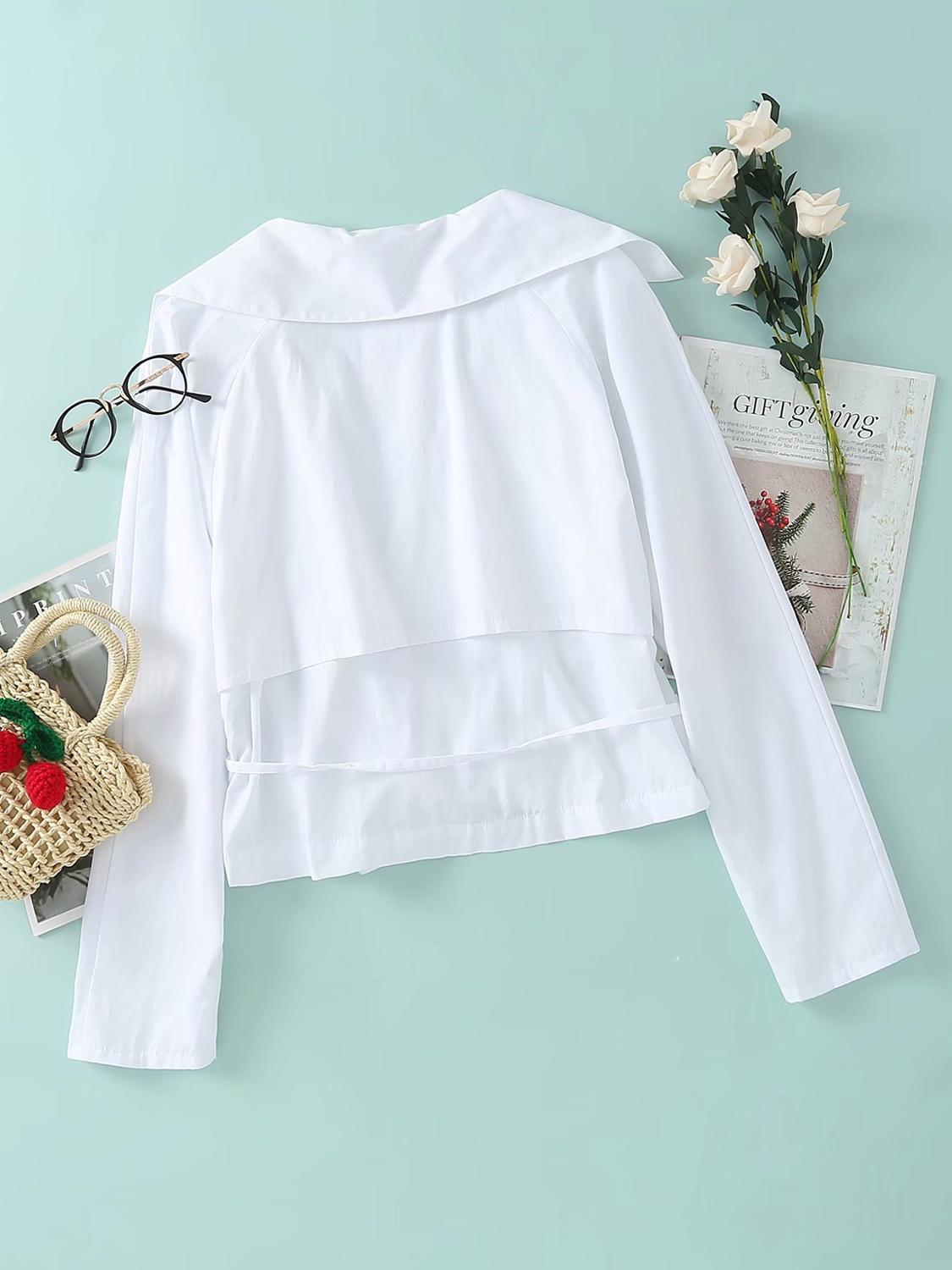Zevity New women fashion solid color casual poplin blouse ladies chic long sleeve lace up shirts femininas tops LS6826 201126