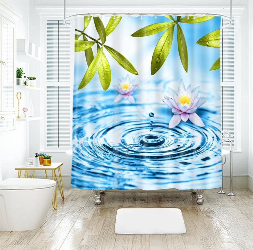 Water Drop and Lotus Pattern 3d Shower Curtains Beauty Bathroom Curtain Thicken Waterproof Thickened Bath Curtain
Water Drop and Lotus Pattern 3d Shower Curtains Beauty Bathroom Curtain Thicken Waterproof Thickened Bath Curtain