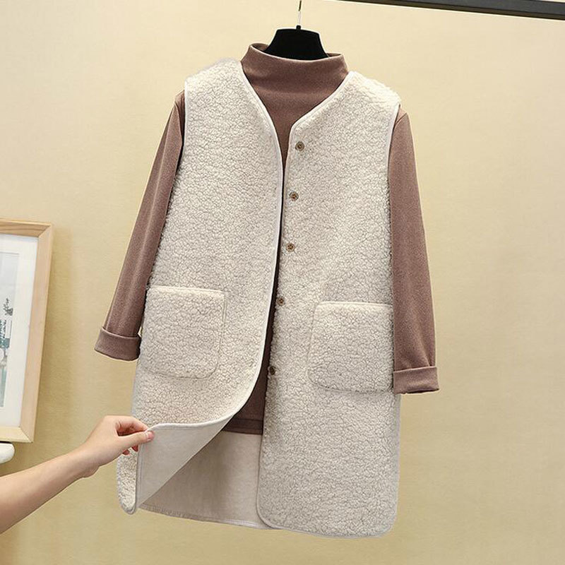 2020 Autumn Long Vest Women Winter Thermal Waistcoat Warm Fleece Vest Female Sleeveless Jacket Ladies Vests For Women, Khaki
2020 Autumn Long Vest Women Winter Thermal Waistcoat Warm Fleece Vest Female Sleeveless Jacket Ladies Vests For Women, Khaki