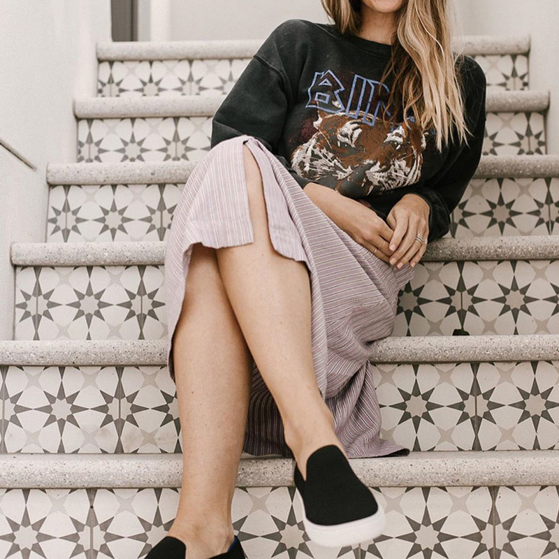 Women's Hoodies & Sweatshirts Black Stylish Roaring Tiger Vintage Letter Print Autumn Winter Loose Pullover Girls Sweatshirt 201007