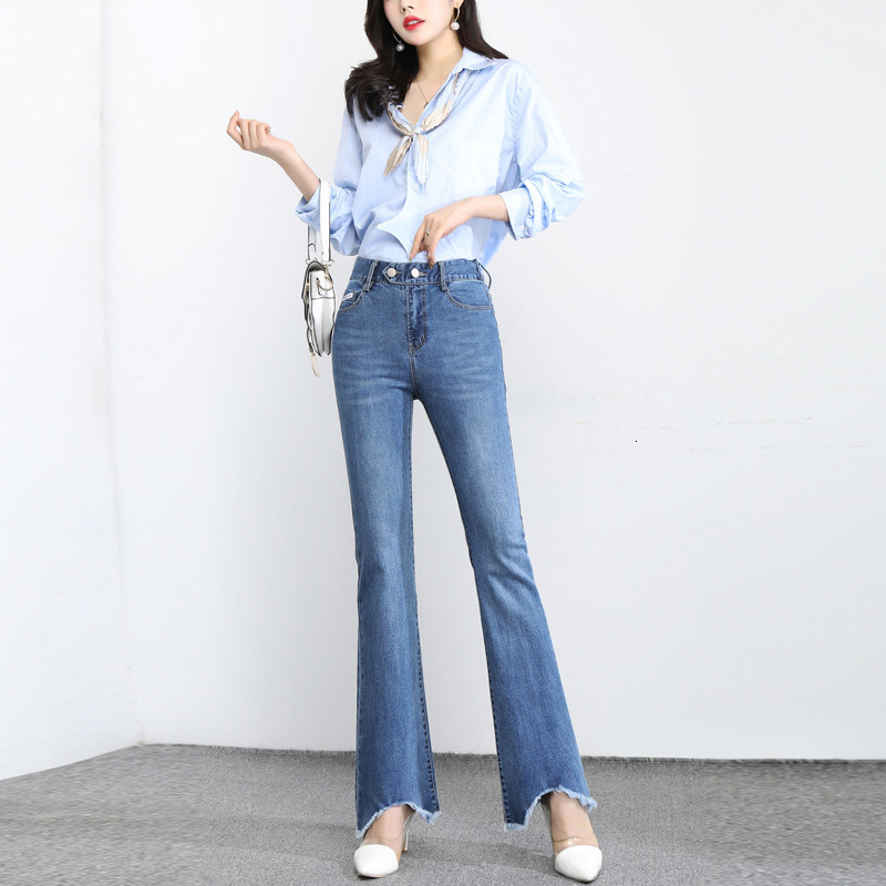 2021 New irregular wool women's breeches spring and summer fashion all-match thin waist high hip denim burnt N0N9, Light blue
2021 New irregular wool women's breeches spring and summer fashion all-match thin waist high hip denim burnt N0N9, Light blue