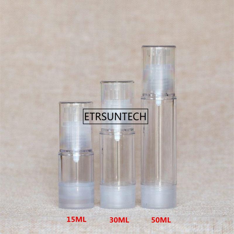 100pcs Empty 15ml 30ml 50ml Airless Bottles clear Airless Vacuum Pump Lotion Bottle Cosmetic Packagings F2310
100pcs Empty 15ml 30ml 50ml Airless Bottles clear Airless Vacuum Pump Lotion Bottle Cosmetic Packagings F2310