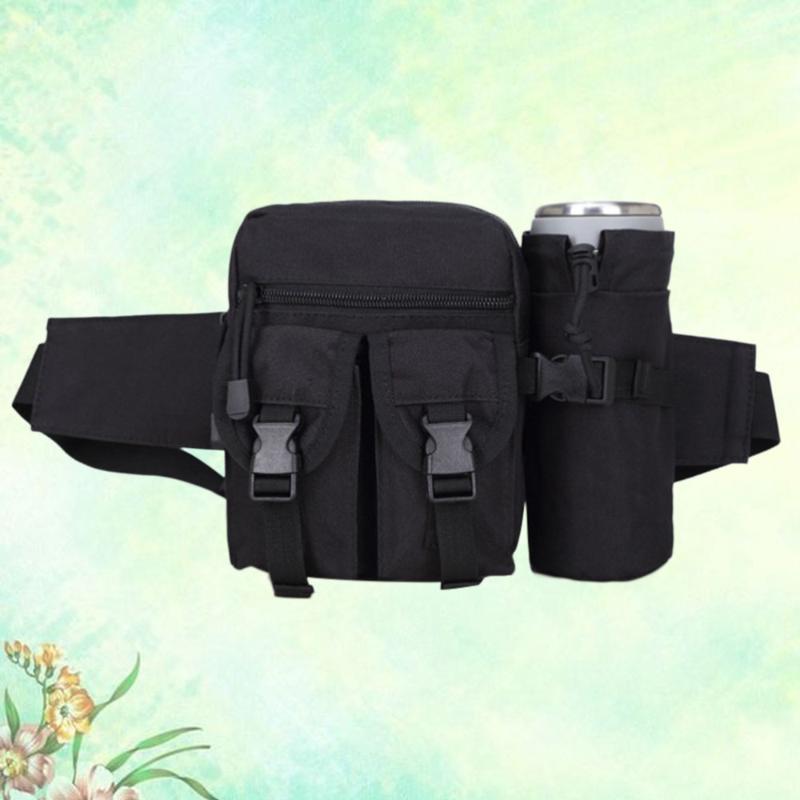 Adjustable Waist Pack with Water Bottle Holder for Running Outdoor Climbing Hiking Sports (Black)1
Adjustable Waist Pack with Water Bottle Holder for Running Outdoor Climbing Hiking Sports (Black)1