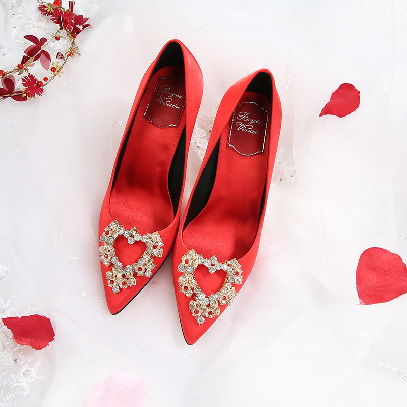 2021 New the Red Bride Wedding Satin Strass Stiletto Heels Pointed Style Shoes Yecu, Red(heels eight cm)
2021 New the Red Bride Wedding Satin Strass Stiletto Heels Pointed Style Shoes Yecu, Red(heels eight cm)