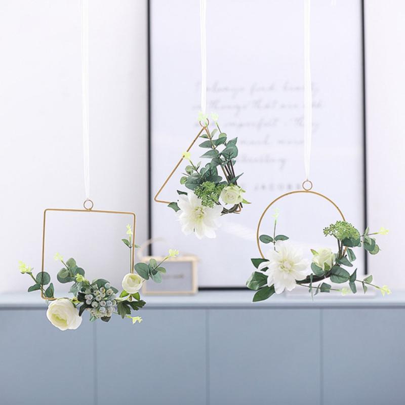 1pc Nordic Style Wall Hangings Wreath Iron Rope Wall Pendant Decor for Home Shop (Circular, Golden
1pc Nordic Style Wall Hangings Wreath Iron Rope Wall Pendant Decor for Home Shop (Circular, Golden