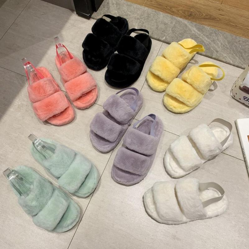 Drop Shipping Outdoor Fluffy Plush Fur Sandals Slippers With Rubber Soles Non-Slip Indoor Slippers For Home Use, Yellow
Drop Shipping Outdoor Fluffy Plush Fur Sandals Slippers With Rubber Soles Non-Slip Indoor Slippers For Home Use, Yellow