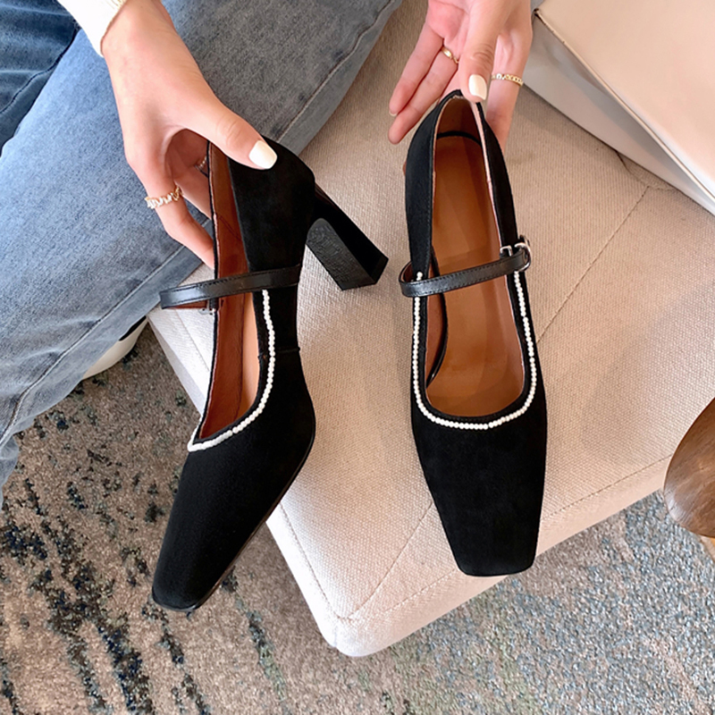 2020 Female Spring Bombs Pearl Child Leather Suede High Heels Pumps Fashion Wedding Office Shoes Party Woman Square Foot Size40 8ebd, Black
2020 Female Spring Bombs Pearl Child Leather Suede High Heels Pumps Fashion Wedding Office Shoes Party Woman Square Foot Size40 8ebd, Black