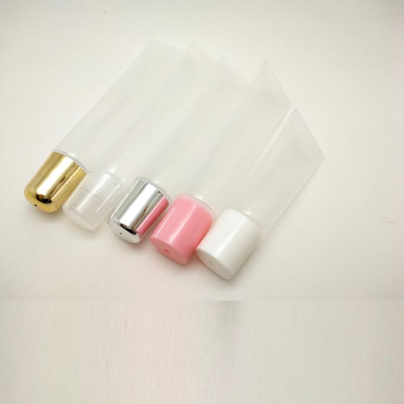 Empty Cosmetic Tubes Packaging 20 g 15 g 10g Gold Silver Pink Lipgloss Squeeze Tube Lip Gloss Packaging 50/100pcs