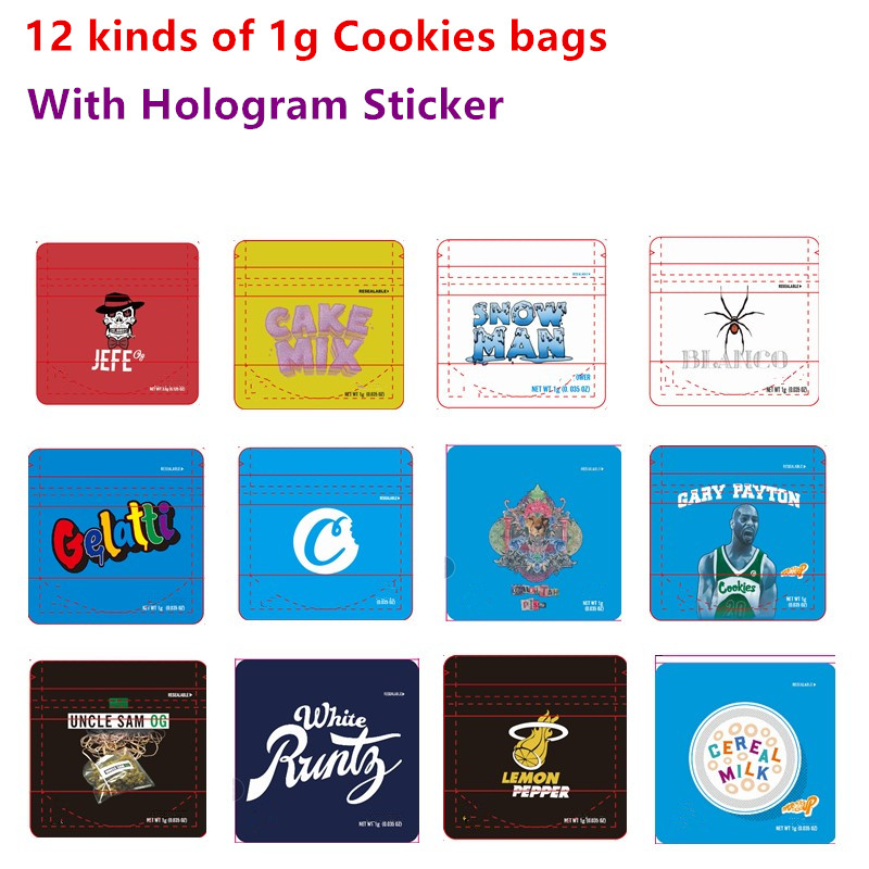New 1g Mylar Bags 12 Types COOKIES California SF Gary Payton Snow man Cake Mix Touch Skin Cookies Jeff OG package packing
New 1g Mylar Bags 12 Types COOKIES California SF Gary Payton Snow man Cake Mix Touch Skin Cookies Jeff OG package packing