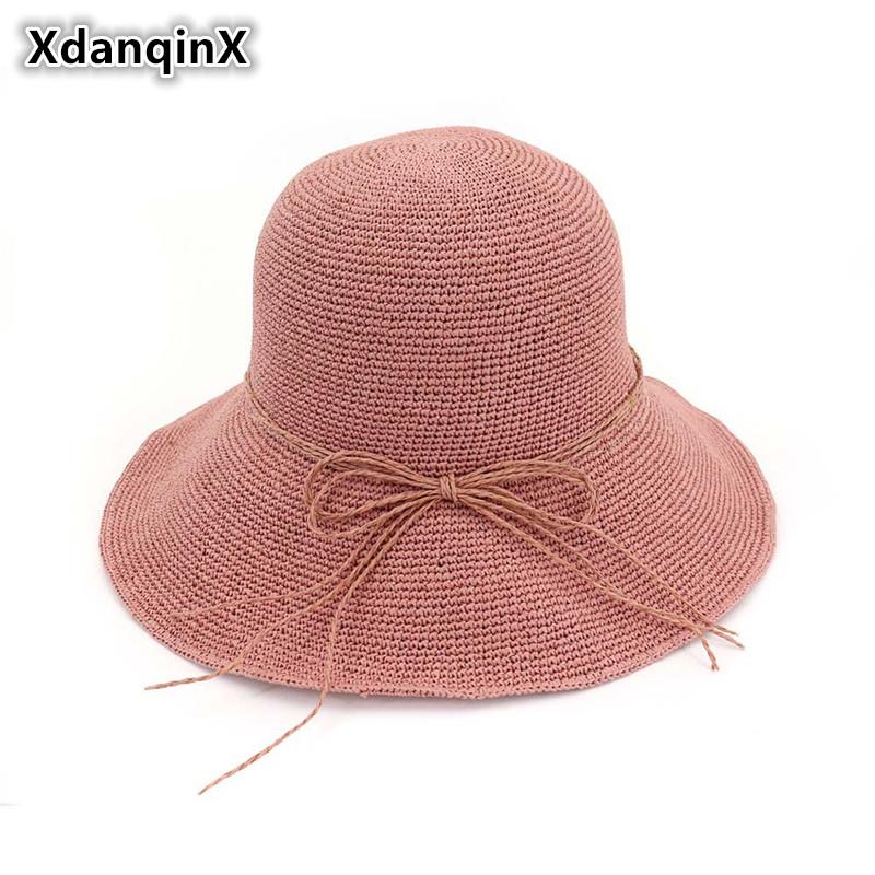 Wide Brim Hats XdanqinX Summer Women's Straw Hat Foldable Bow Sun For Women Fine Hand Crochet Sunscreen Youth Female Brand Beach, Black
Wide Brim Hats XdanqinX Summer Women's Straw Hat Foldable Bow Sun For Women Fine Hand Crochet Sunscreen Youth Female Brand Beach, Black