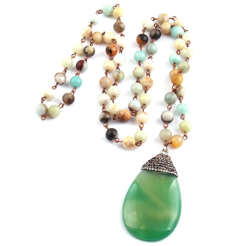 Free Shipping Fashion Bohemian Tribal Jewelry Rosary Chain Amazonite Stones Natural Green Pendant Punk Necklace
Free Shipping Fashion Bohemian Tribal Jewelry Rosary Chain Amazonite Stones Natural Green Pendant Punk Necklace