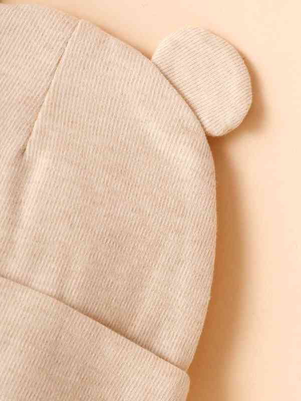 Baby Bear Ear Decor Embroidery Detail Hat SHE03