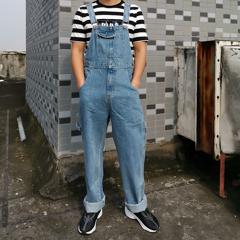 2020 Hot Bibs Sling Denim Bib Casual Male Workwear Long Leg Pants Yu00, Nostalgic
