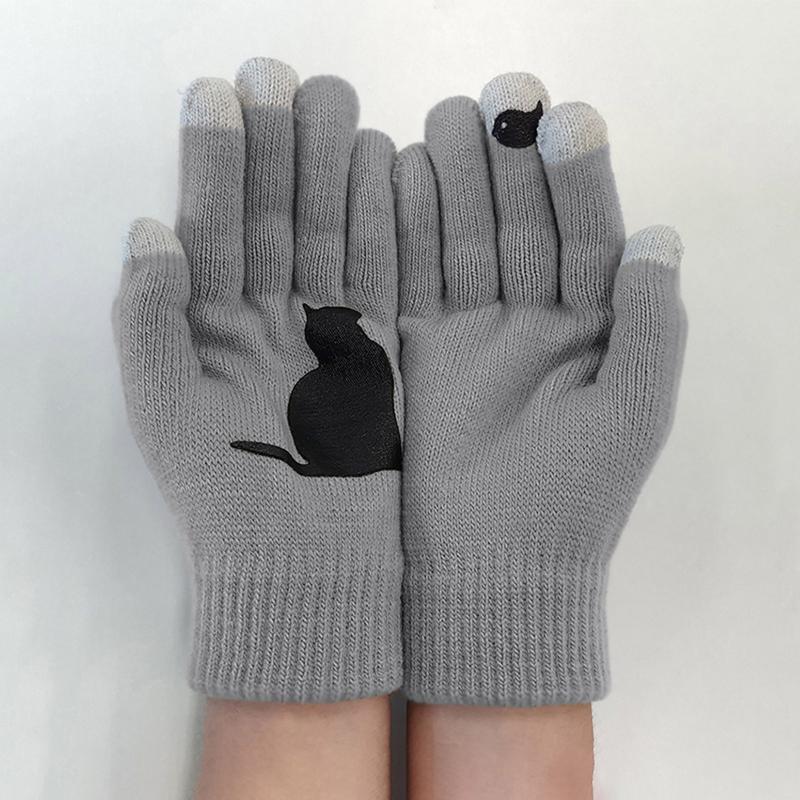 Five Fingers Gloves 1 Pair Winter Warm Cold Cashmere Thick Cartoon Cat Print Wool Knitted Full Finger Men And Women Mittens F10
Five Fingers Gloves 1 Pair Winter Warm Cold Cashmere Thick Cartoon Cat Print Wool Knitted Full Finger Men And Women Mittens F10