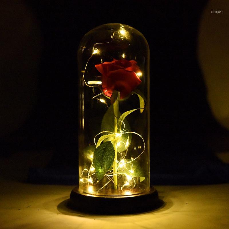 Red Rose In A Glass Dome On A Wooden Base For Valentine's Gifts LED Rose Lamps Christmas1
Red Rose In A Glass Dome On A Wooden Base For Valentine's Gifts LED Rose Lamps Christmas1