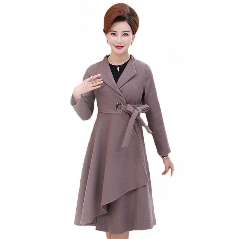 Middle-aged Women Woolen Outerwear 2020 Autumn Winter Loose Long Wool Coat Elegant Female Plus Size Purple Overcoat Hot 4XL LD19, Purple wool coat
Middle-aged Women Woolen Outerwear 2020 Autumn Winter Loose Long Wool Coat Elegant Female Plus Size Purple Overcoat Hot 4XL LD19, Purple wool coat