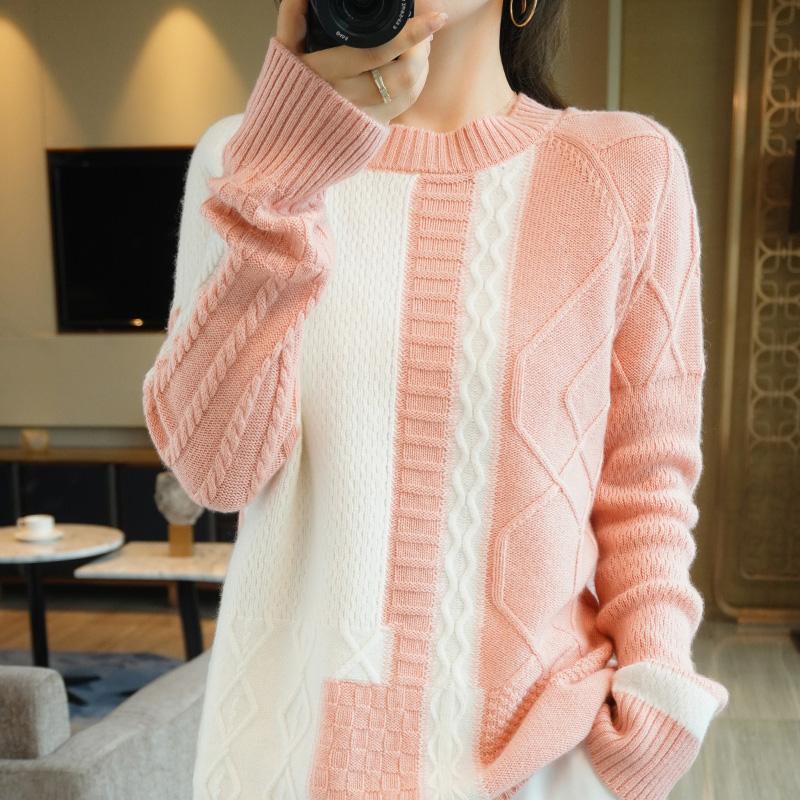 BELIARST 100% Pure Wool Sweater New Thick O-Neck Cashmere Sweater Women Pullover Loose Large Size Striped, Pink
BELIARST 100% Pure Wool Sweater New Thick O-Neck Cashmere Sweater Women Pullover Loose Large Size Striped, Pink