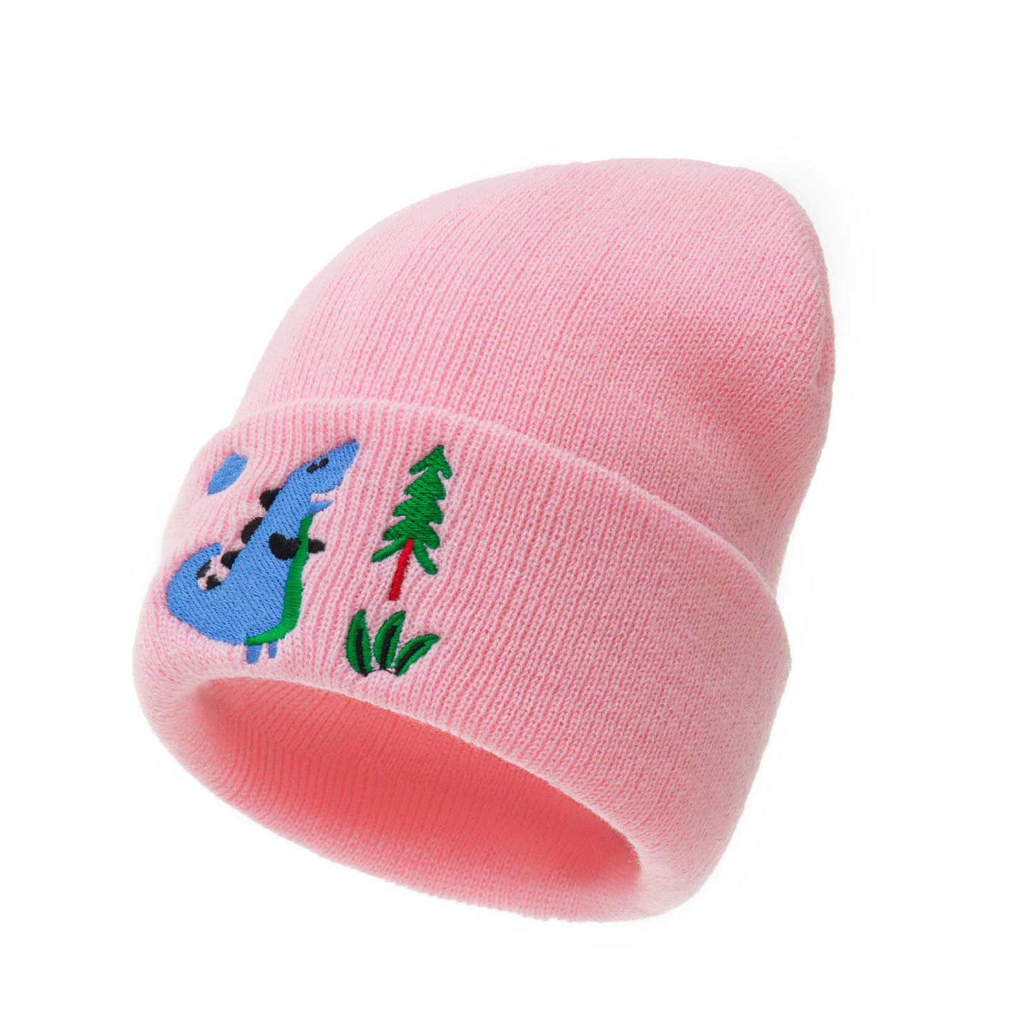Dinosaur embroidery New Baby Hat winter hat Baby Hat for Boys Girls Knitted Cap Winter Warm Solid Color Children cap