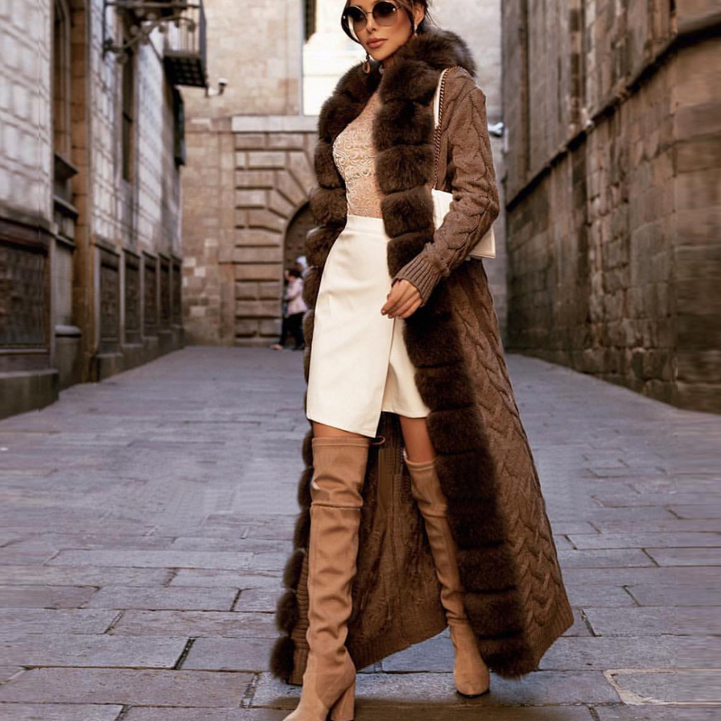ladies real fur sweater natural fox fur sweater long 120-125cm length women fox fur cardigan 201103, Beige
ladies real fur sweater natural fox fur sweater long 120-125cm length women fox fur cardigan 201103, Beige