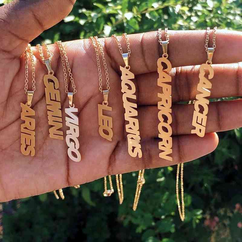 Twelve Zodiac Necklace Letter Necklaces for Women Men Constellation Jewelry Bff Gifts Sagittarius Virgo Leo Gemini Taurus Pisces
Twelve Zodiac Necklace Letter Necklaces for Women Men Constellation Jewelry Bff Gifts Sagittarius Virgo Leo Gemini Taurus Pisces