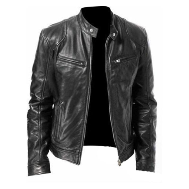 Men's Stand Collar Jackets Autumn Winter PU Motorcycle Jacket Warm Cardigan Jacket Slim-fit Zip Faux Leather For Callant, Brown
Men's Stand Collar Jackets Autumn Winter PU Motorcycle Jacket Warm Cardigan Jacket Slim-fit Zip Faux Leather For Callant, Brown