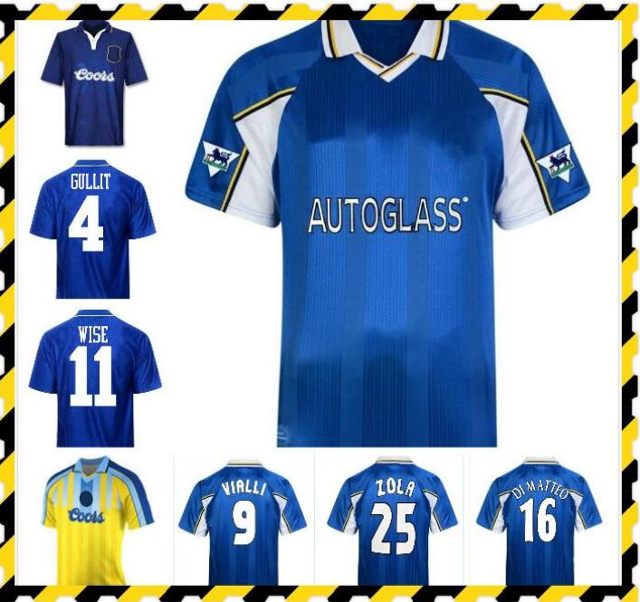 1997 1999 ZOLA Vialli Wise retro soccer jersey 1998 Leboeuf Di Matteo Hughes Desailly Gullit vintage classic football shirt, Black;yellow
1997 1999 ZOLA Vialli Wise retro soccer jersey 1998 Leboeuf Di Matteo Hughes Desailly Gullit vintage classic football shirt, Black;yellow