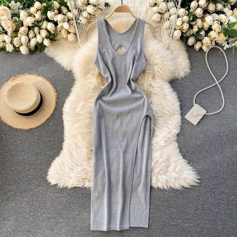 2021 New Singiny sexy women no backs dressed in summer dress v-cleavage dresses fine stylish design high division XM9V, Dark gray. 
2021 New Singiny sexy women no backs dressed in summer dress v-cleavage dresses fine stylish design high division XM9V, Dark gray.