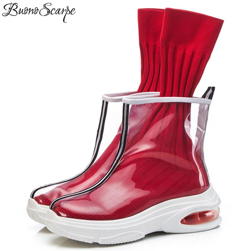 BuonoScarpe Women Slip On Patchwork Sock Boots Round Toe Plastic Fashion Boots Platform Heels Socks Shoes Kniting Elastic, Black
BuonoScarpe Women Slip On Patchwork Sock Boots Round Toe Plastic Fashion Boots Platform Heels Socks Shoes Kniting Elastic, Black