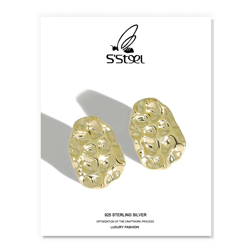Stud S'STEEL Irregular Earrings For Women 925 Sterling Silver Korean Designer Minimalist Earings Aretes De Plata Fine Jewellery
Stud S'STEEL Irregular Earrings For Women 925 Sterling Silver Korean Designer Minimalist Earings Aretes De Plata Fine Jewellery